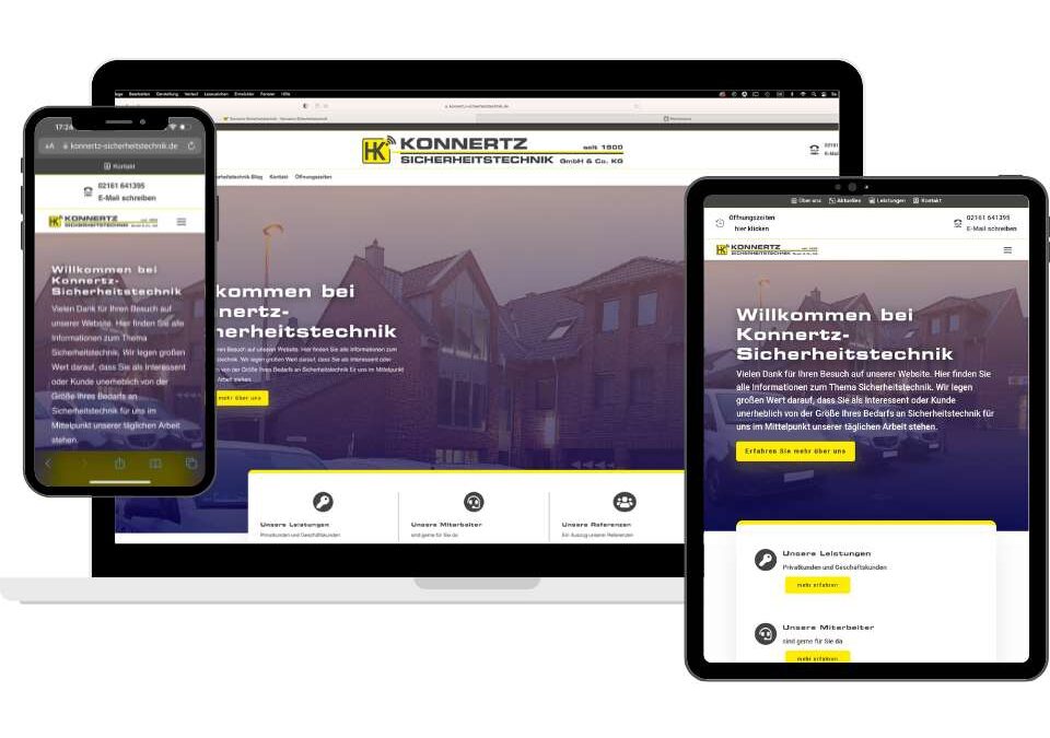 fresch-webdesign präsentiert: Die neue Webseite von Konnertz-Sicherheitstechnik