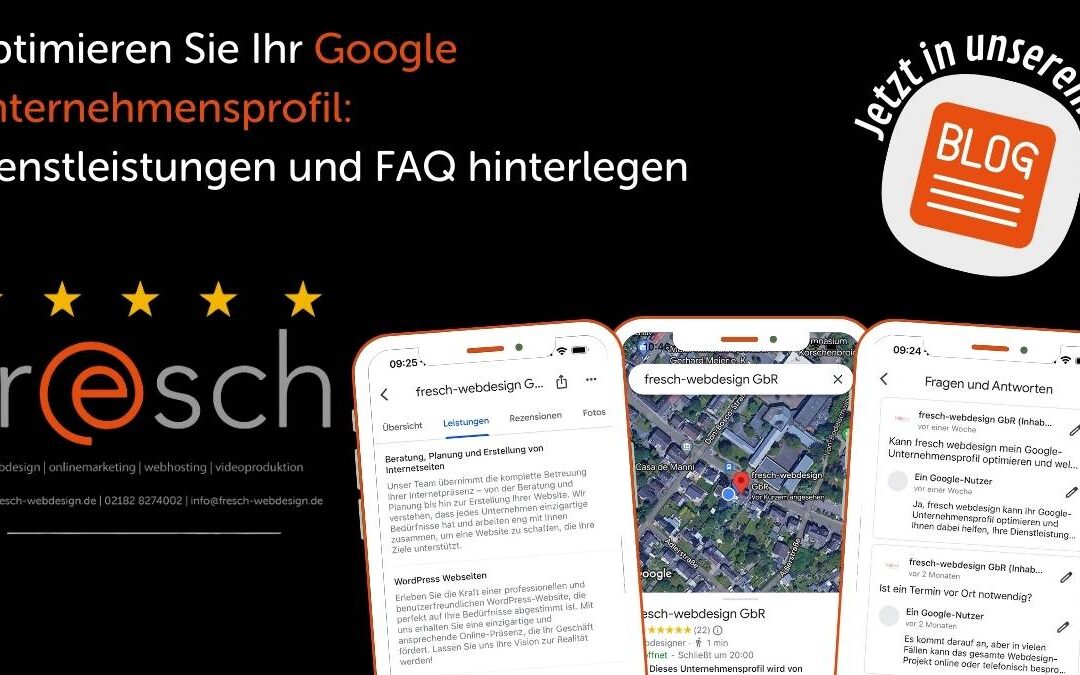 Optimieren Sie Ihr Google Unternehmensprofil: Dienstleistungen und FAQ